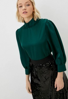 Блуза, Zibi London, цвет: зеленый. Артикул: RTLAAZ105101. Одежда / Блузы и рубашки / Блузы / Блузы с длинным рукавом