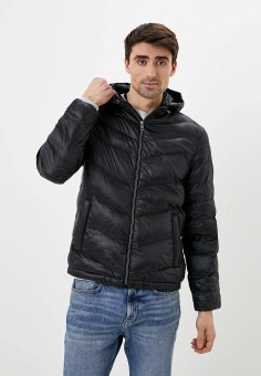 Куртка утепленная, Guess Jeans, цвет: черный. Артикул: RTLAAZ331401. Одежда / Верхняя одежда