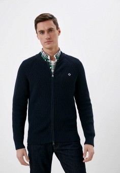 Кардиган, Gant, цвет: синий. Артикул: RTLAAZ535001. Одежда / Джемперы, свитеры и кардиганы / Кардиганы