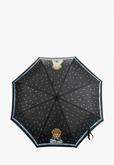 Зонт складной, Moschino, цвет: черный. Артикул: RTLAAZ836301. Moschino
