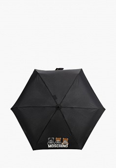 Зонт складной, Moschino, цвет: черный. Артикул: RTLAAZ836501. Moschino