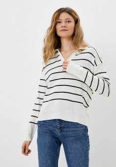 Пуловер, Trendyol, цвет: белый. Артикул: RTLAAZ904001. Одежда / Джемперы, свитеры и кардиганы / Джемперы и пуловеры
