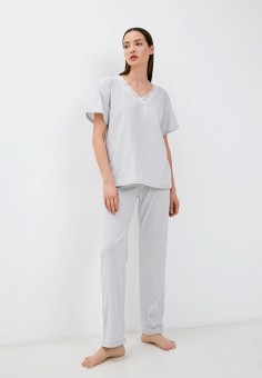 Пижама, Rene Santi, цвет: серый. Артикул: RTLABA037401. Одежда / Домашняя одежда / Пижамы