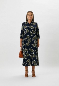 Платье, Persona by Marina Rinaldi, цвет: синий. Артикул: RTLABA104101. Одежда / Платья и сарафаны