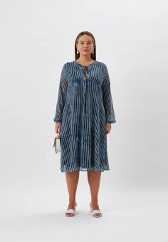 Платье, Marina Rinaldi Sport, цвет: синий. Артикул: RTLABA107101. Premium