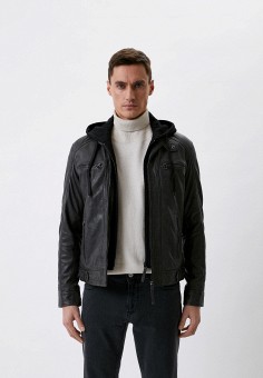Куртка кожаная, Serge Pariente, цвет: серый. Артикул: RTLABA154401. Одежда / Верхняя одежда / Кожаные куртки