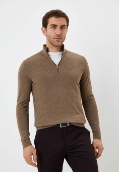 Джемпер, Selected Homme, цвет: коричневый. Артикул: RTLABA352101. Одежда / Джемперы, свитеры и кардиганы / Джемперы и пуловеры