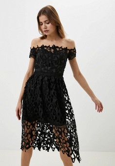 Платье, Chi Chi London, цвет: черный. Артикул: RTLABA394001. Одежда / Платья и сарафаны / Вечерние платья