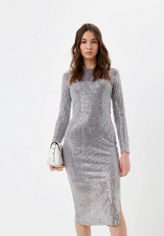 Платье, Francesca Peretti, цвет: серебряный. Артикул: RTLABA474101. Одежда / Платья и сарафаны / Вечерние платья