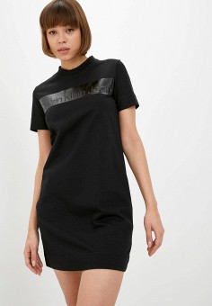 Платье, Calvin Klein Jeans, цвет: черный. Артикул: RTLABA554501. Calvin Klein Jeans