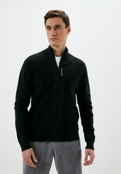 Кардиган, Calvin Klein Jeans, цвет: черный. Артикул: RTLABA557001. Одежда / Джемперы, свитеры и кардиганы / Кардиганы