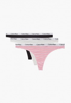 Трусы 3 шт., Calvin Klein Underwear, цвет: розовый, серый, черный. Артикул: RTLABA937601. Calvin Klein Underwear