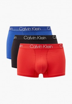 Трусы 3 шт., Calvin Klein Underwear, цвет: красный, синий, черный. Артикул: RTLABA966301. Calvin Klein Underwear