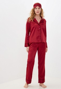 Пижама и маска для сна, Calvin Klein Underwear, цвет: бордовый. Артикул: RTLABA969001. Calvin Klein Underwear