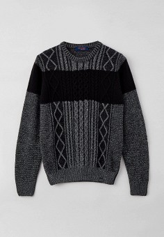 Джемпер, Trussardi, цвет: черный. Артикул: RTLABB108401. Одежда / Джемперы, свитеры и кардиганы / Джемперы и пуловеры
