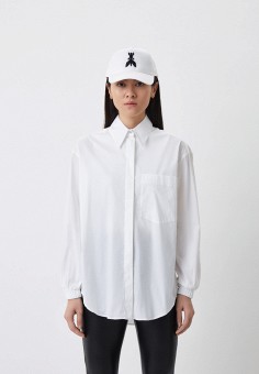 Рубашка, Patrizia Pepe, цвет: белый. Артикул: RTLABB184301. Одежда / Блузы и рубашки / Рубашки