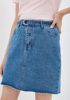 Юбка джинсовая, Sela, цвет: голубой. Артикул: SE001EWJCYD7. Sela