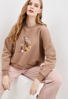 Свитшот, Sela, цвет: коричневый. Артикул: SE001EWLANX7. Sela