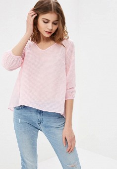 Блуза, Sisley, цвет: розовый. Артикул: SI007EWARTV0. Одежда / Блузы и рубашки / Блузы / Sisley