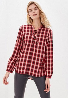 Блуза, Sisley, цвет: красный. Артикул: SI007EWFVCT2. Одежда / Блузы и рубашки / Блузы / Sisley