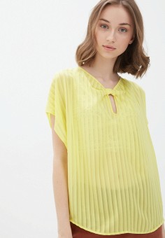 Блуза, Sisley, цвет: желтый. Артикул: SI007EWHWVB2. Одежда / Блузы и рубашки / Блузы / Sisley