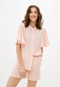 Блуза, Sisley, цвет: розовый. Артикул: SI007EWMHNG2. Одежда / Блузы и рубашки / Блузы / Sisley
