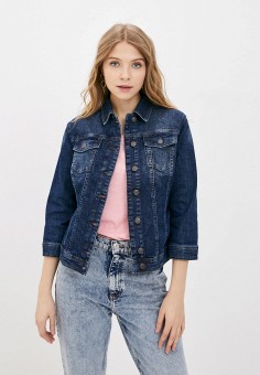 Куртка джинсовая, Sisley, цвет: синий. Артикул: SI007EWMHNG9. Одежда / Sisley