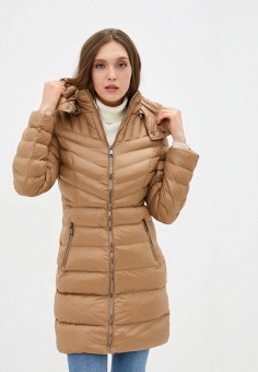 Куртка утепленная, Softy, цвет: коричневый. Артикул: SO017EWMAIM7. Одежда / Верхняя одежда / Softy