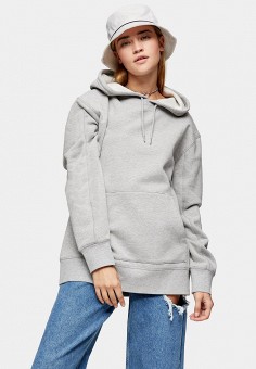 Худи, Topshop, цвет: серый. Артикул: TO029EWLFLK3. Topshop