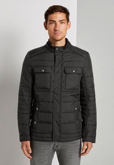 Куртка утепленная, Tom Tailor, цвет: черный. Артикул: TO172EMKJUW9. Одежда / Верхняя одежда / Демисезонные куртки