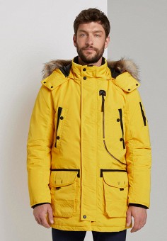 Парка, Tom Tailor, цвет: желтый. Артикул: TO172EMKJVB1. Одежда / Верхняя одежда / Парки