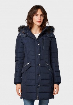 Куртка утепленная, Tom Tailor, цвет: синий. Артикул: TO172EWGBKR3. 