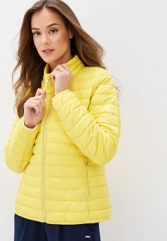 Куртка утепленная, Tom Tailor, цвет: желтый. Артикул: TO172EWHQOM1. 