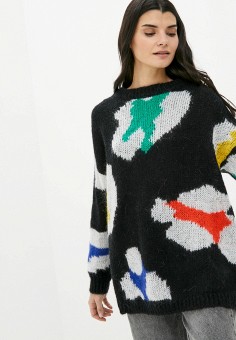 Джемпер, United Colors of Benetton, цвет: черный. Артикул: UN012EWJZBJ1. United Colors of Benetton