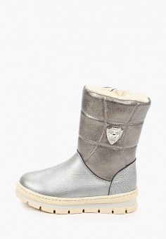 Сапоги, Юничел, цвет: серебряный. Артикул: YU003AGJXTA0. Девочкам / Обувь