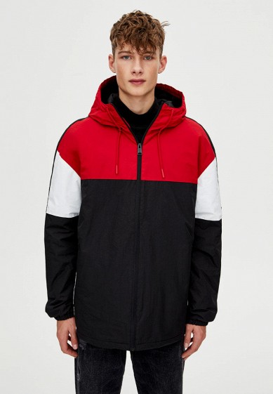 Куртка утепленная, Pull&Bear, цвет: черный. Артикул: IX001XM001C9. Одежда / Верхняя одежда / Пуховики и зимние куртки