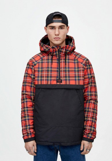 Куртка утепленная, Pull&Bear, цвет: мультиколор. Артикул: IX001XM001GY. Одежда / Верхняя одежда / Пуховики и зимние куртки