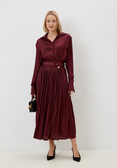 Burgundy dress zara top