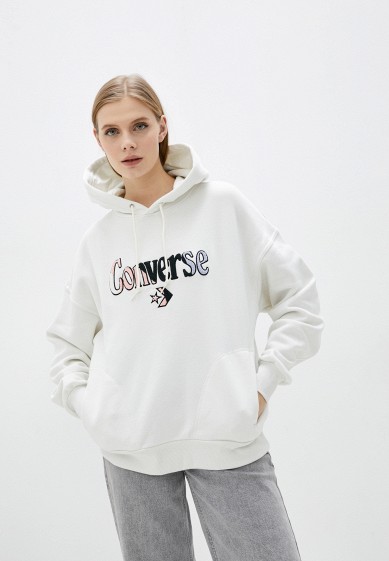 White converse sweatshirt deals