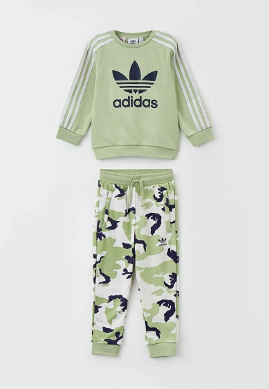 Костюм спортивный adidas Originals, цвет: зеленый, RTLABG337401 — купить в интернет-магазине Lamoda