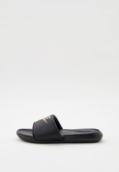 Nike black outlet gold slides