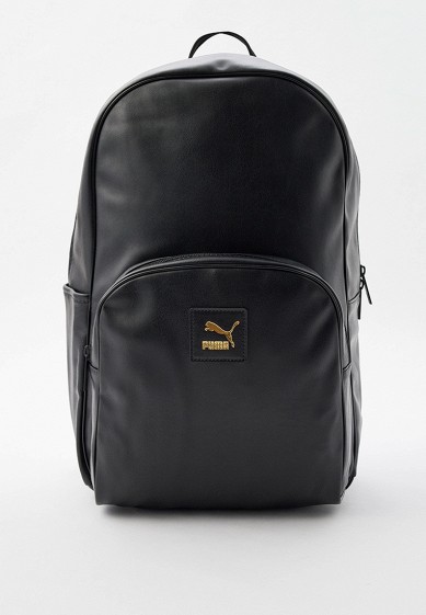 Puma black leather best sale backpack