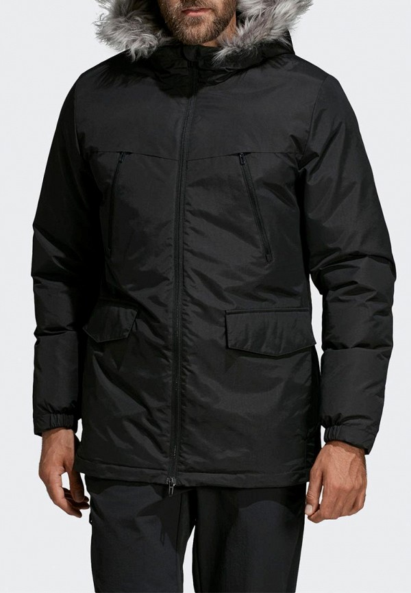 Куртка утепленная adidas SDP Jacket Fur, цвет: черный, AD002EMDGIS2 —  купить в интернет-магазине Lamoda