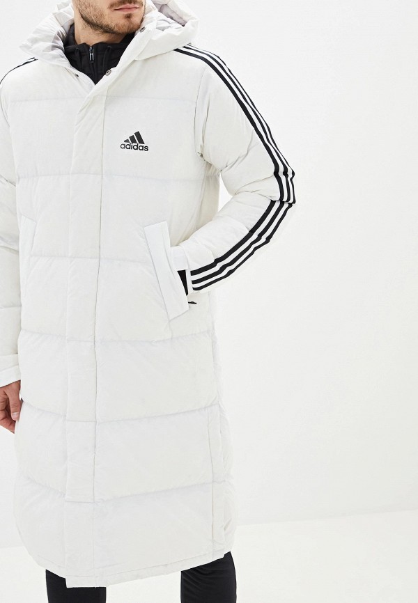 Пуховик adidas 3ST LONG PARKA, цвет: белый, AD002EMGHRA8 — купить в  интернет-магазине Lamoda