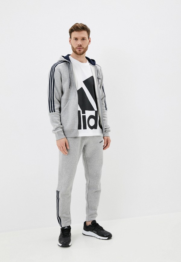 Костюм спортивный adidas M FZ HO JOG 3S, цвет: серый, AD002EMJMNC2 — купить  в интернет-магазине Lamoda
