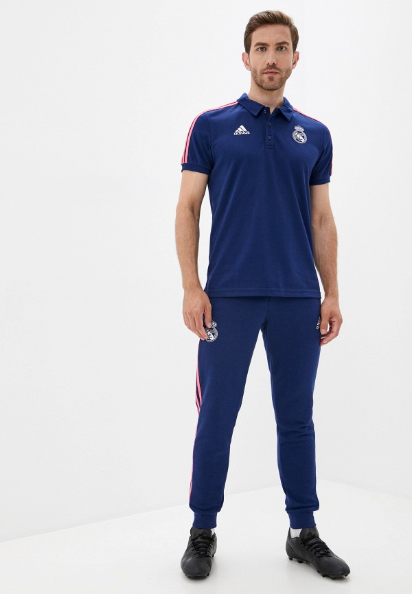 Поло adidas REAL 3S POLO, цвет: синий, AD002EMJMNP9 — купить в интернет ...