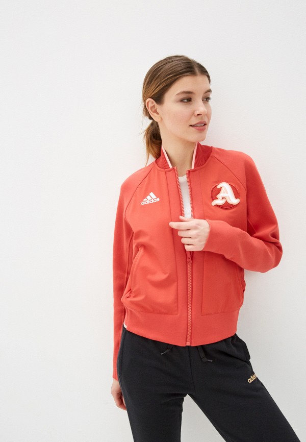 Олимпийка adidas W VRCT JK, цвет: красный, AD002EWHLRF4 — купить в  интернет-магазине Lamoda