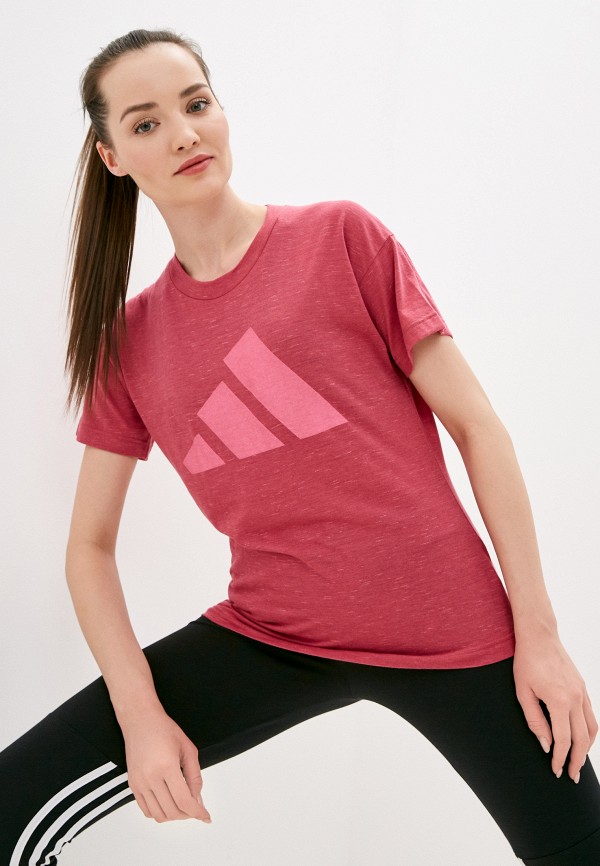 Футболка спортивная adidas W WIN 2.0 TEE, цвет: розовый, AD002EWLUIN9 —  купить в интернет-магазине Lamoda
