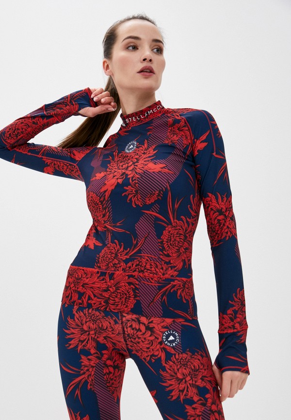 Лонгслив adidas by Stella McCartney ASMC TPR LS P, цвет: синий,  AD031EWLWKL2 — купить в интернет-магазине Lamoda