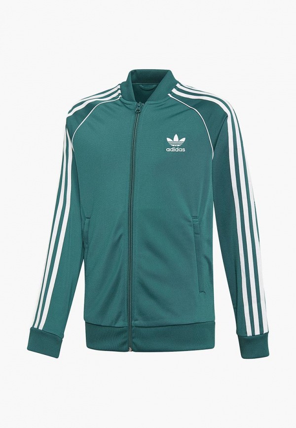 Олимпийка adidas Originals J SST TOP, цвет: зеленый, AD093EBCCZO0 — купить в интернет-магазине Lamoda